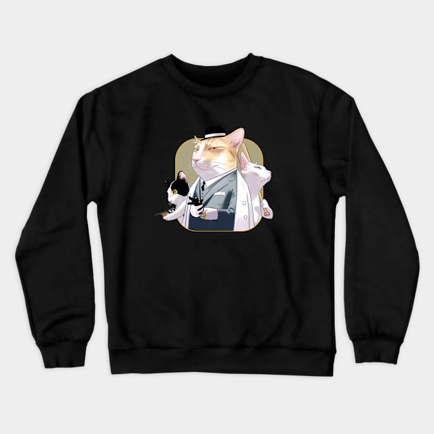 Cat Mafia Gang Crewneck Sweatshirt by Toss4Pon